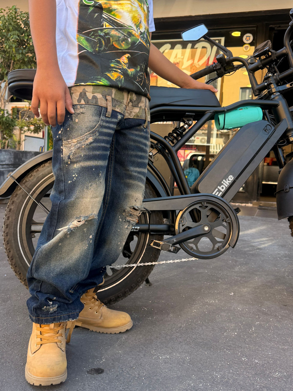 CB BAGGY 552 ARMY BLU - JEANS BIMBO - CIANOTIC