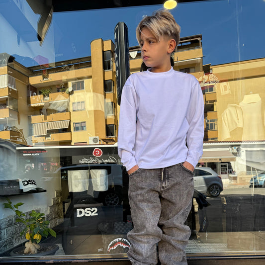 382 T-SHIRT MANICA LUNGA BIANCA BIMBO -  - IO CHICO