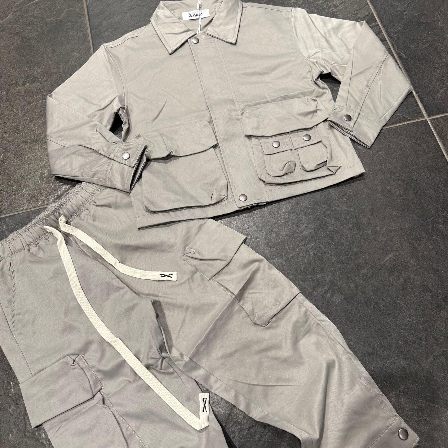 SZ-153 COORDINATO GRIGIO BIMBO - Completo bimbo - IO CHICO