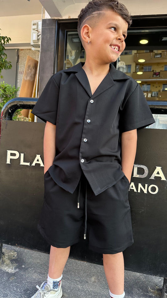 CORDSET CALIFORNIA NERO - Coordinato bimbo/junior - BROTHERS