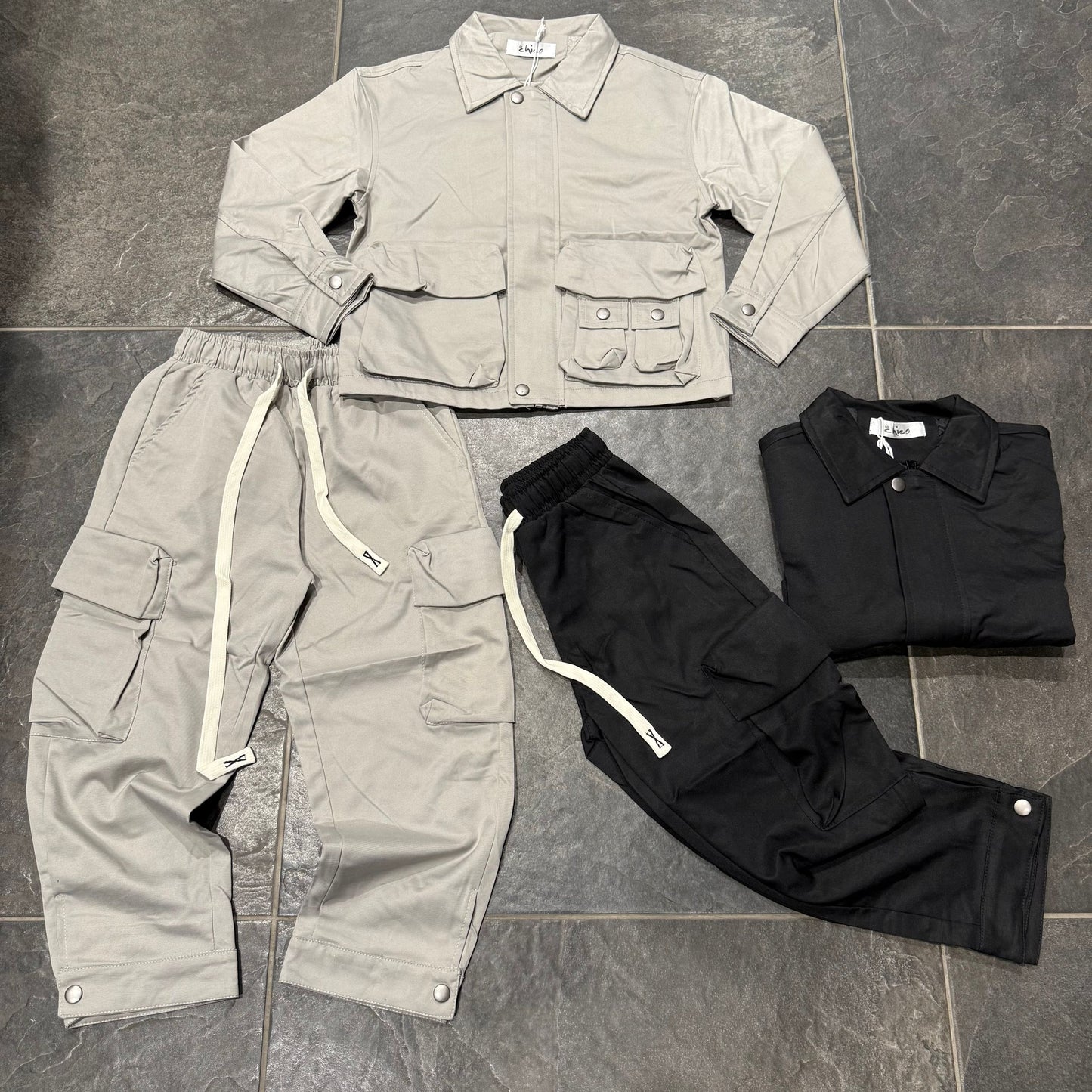 SZ-153 COORDINATO GRIGIO BIMBO - Completo bimbo - IO CHICO