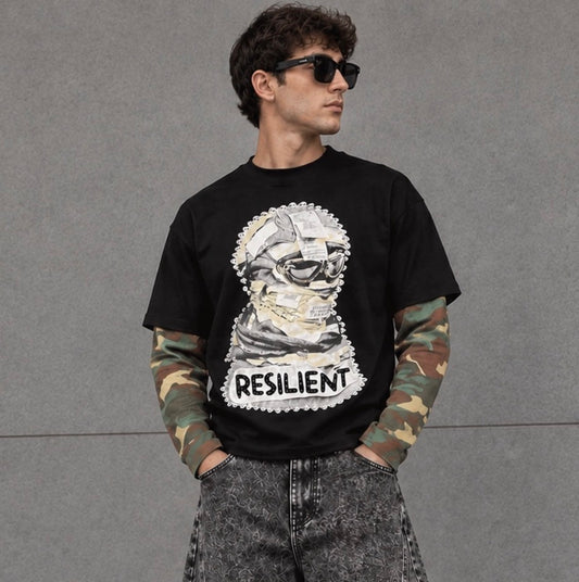M5144 T-SHIRT NERA - T-shirt uomo - MARCO HOMME