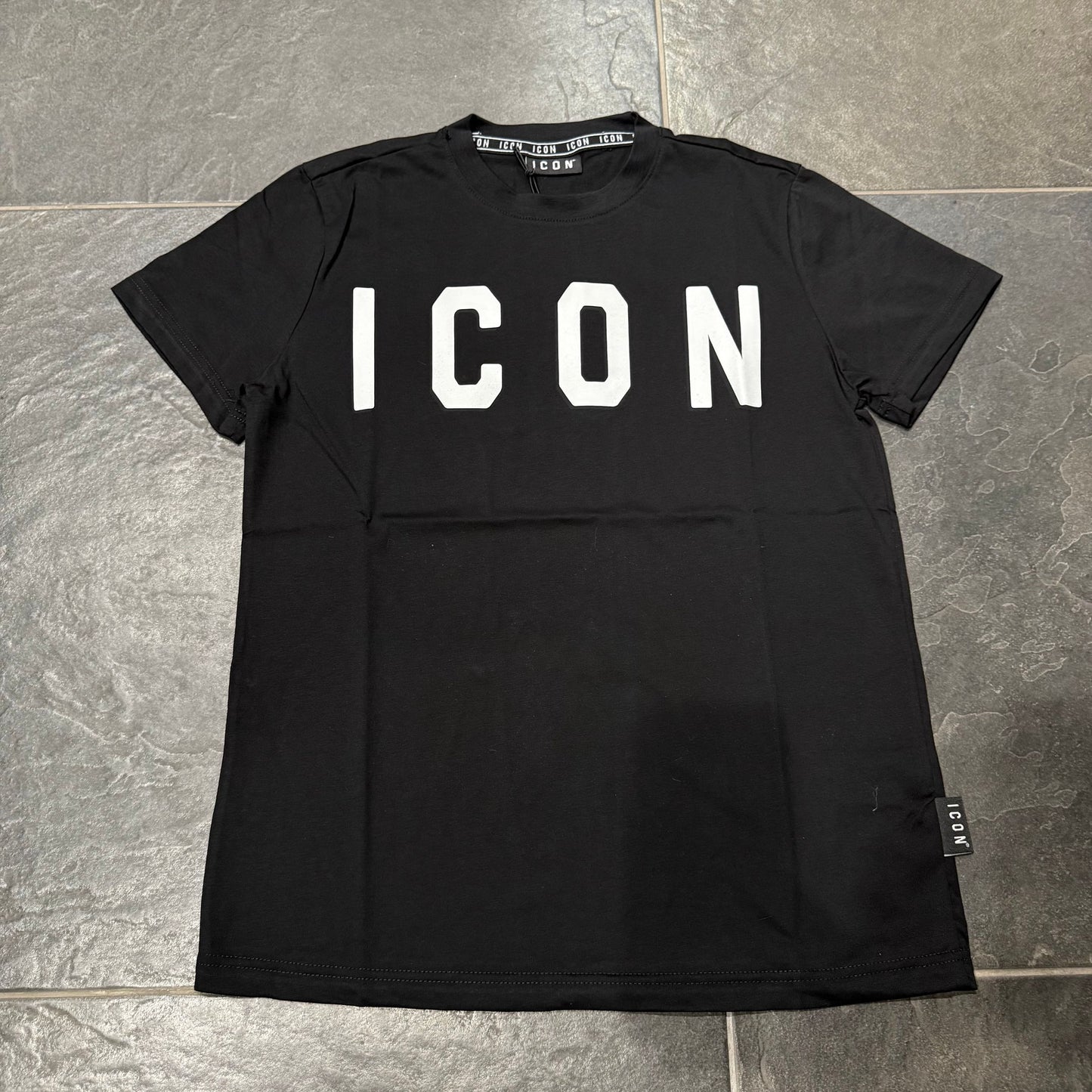 ICUF2W6T001 T-SHIRT ICON NERO/BIANCO - T-shirt uomo - icon
