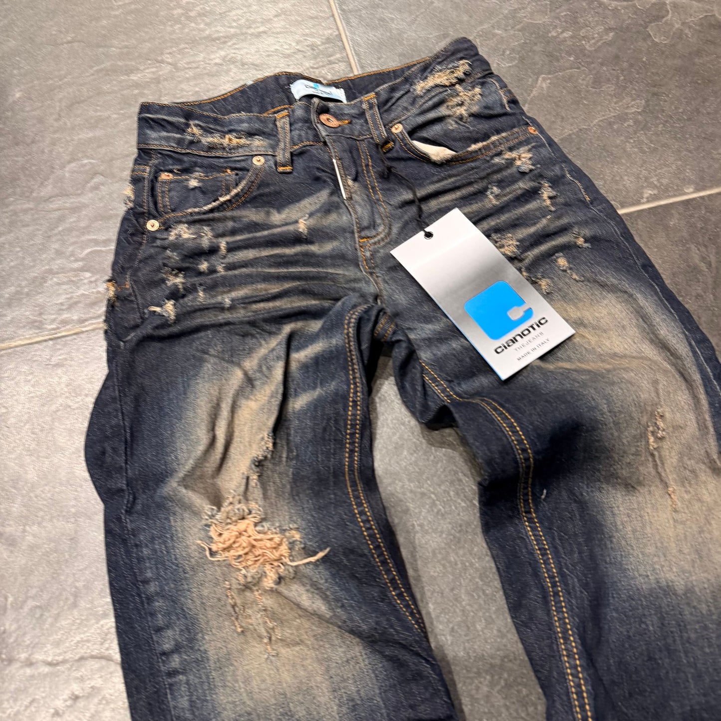 CB BAGGY CARBON FADE - JEANS BIMBO - CIANOTIC