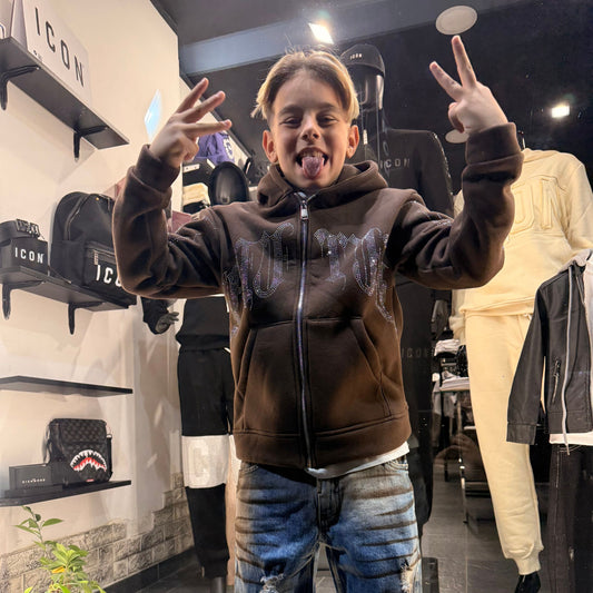 1099 FELPA BIMBO DIAMOND BROWN - felpa bimbo - IO CHICO