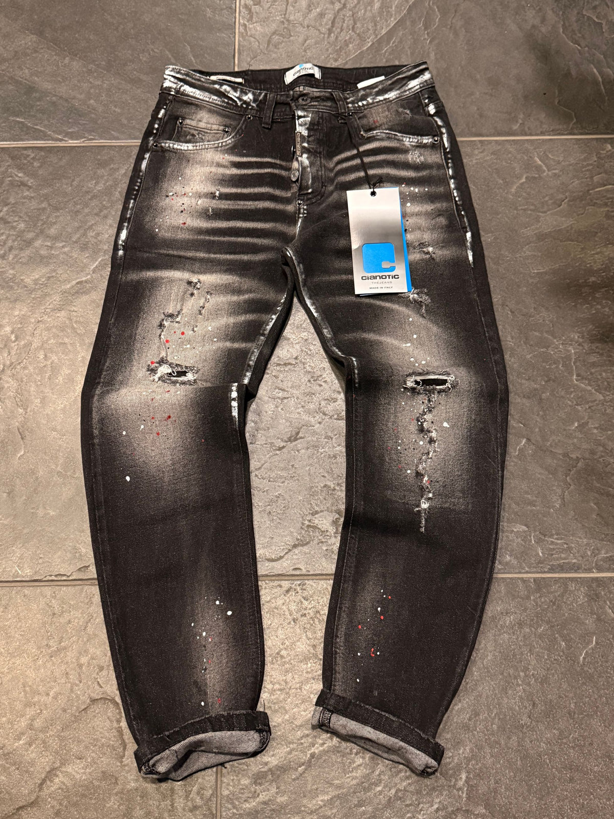 NEW FIT CNT4 BLACK - Jeans uomo - CIANOTIC