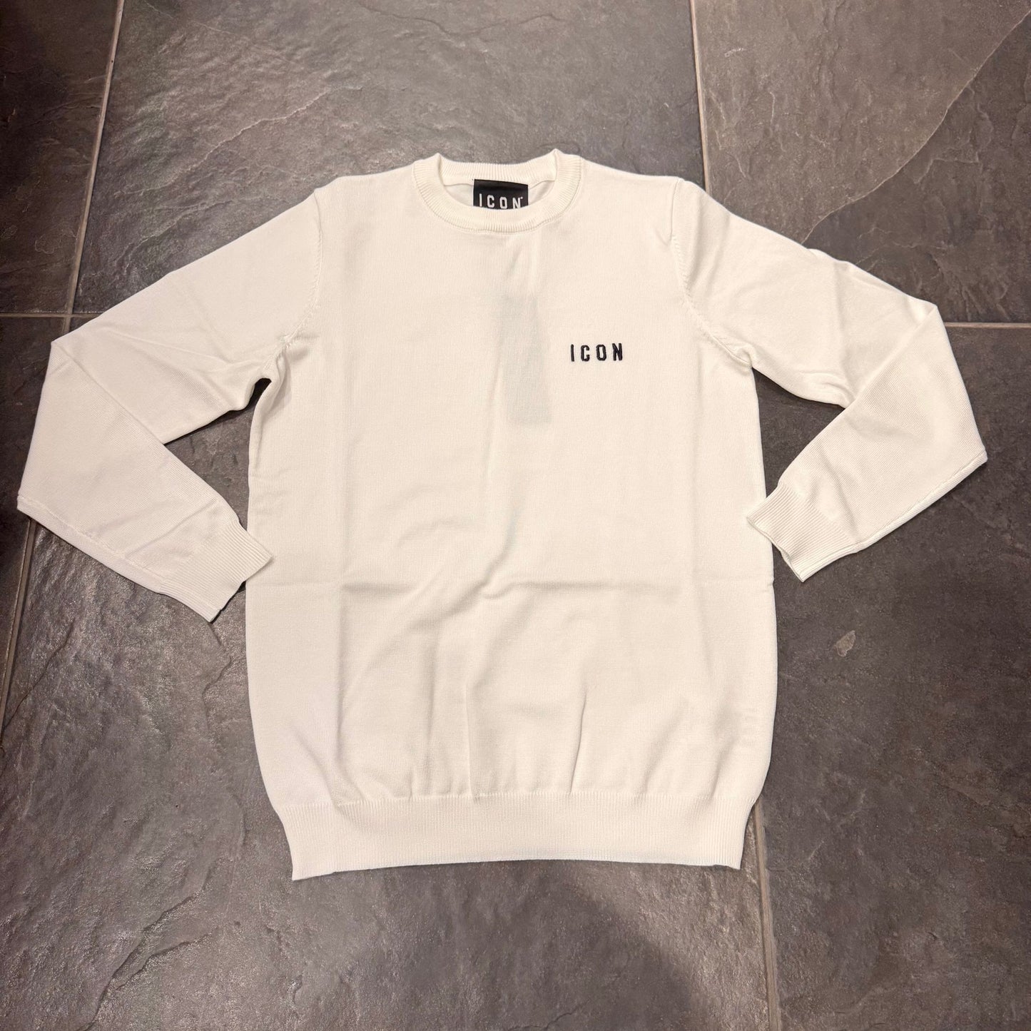 ICUF2W6M003 MAGLIONCINO ICON BIANCO - Maglieria uomo - icon