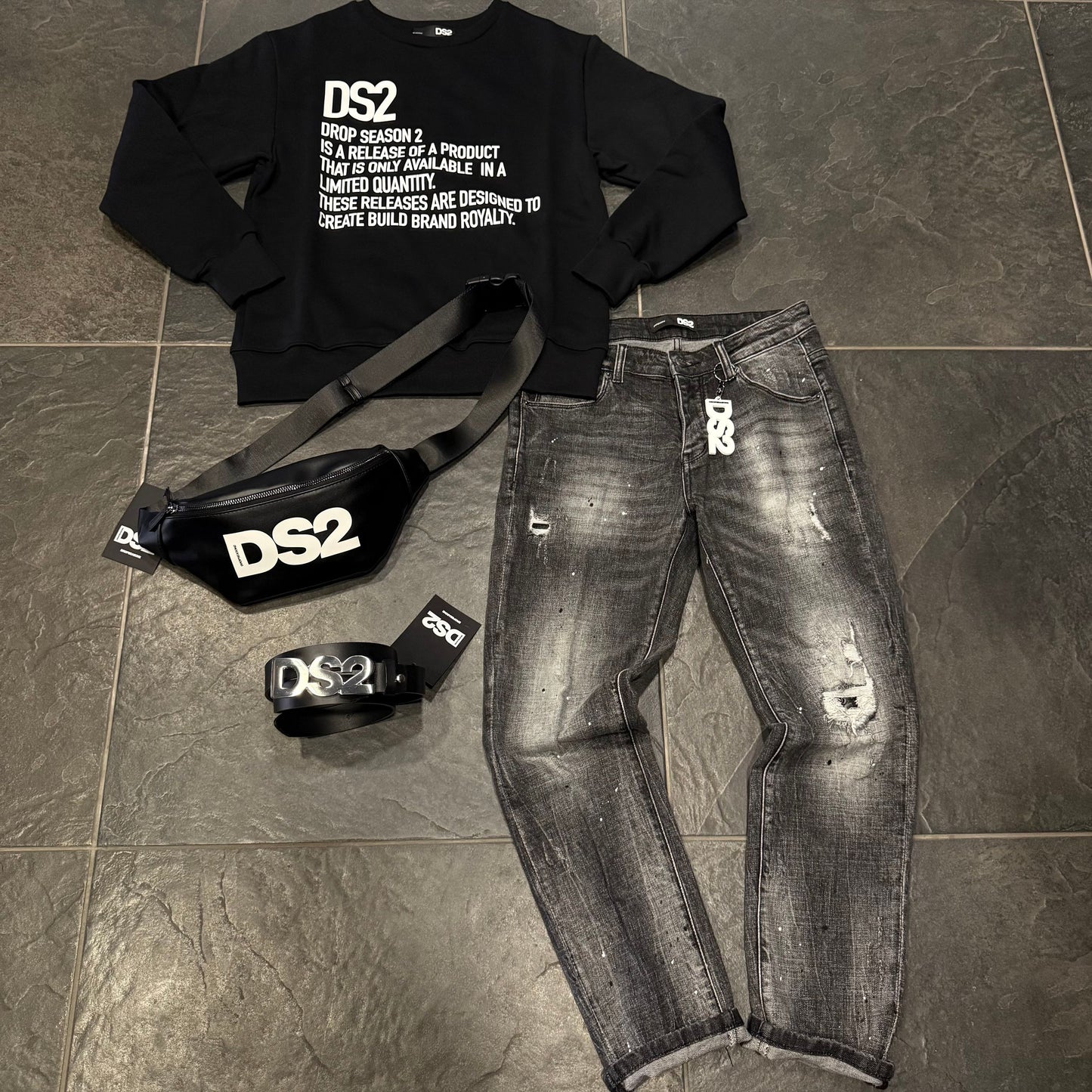 FW25268 FELPA DS2 NERA - FELPA UOMO - DROP SEASON 2