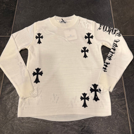 CB ML/CROSS MAGLIA IN FILO BIMBO PANNA - maglieria bimbo - CIANOTIC