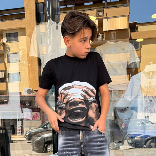 SCREAM T-SHIRT CIANOTIC NERA - T-shirt bimbo - CIANOTIC