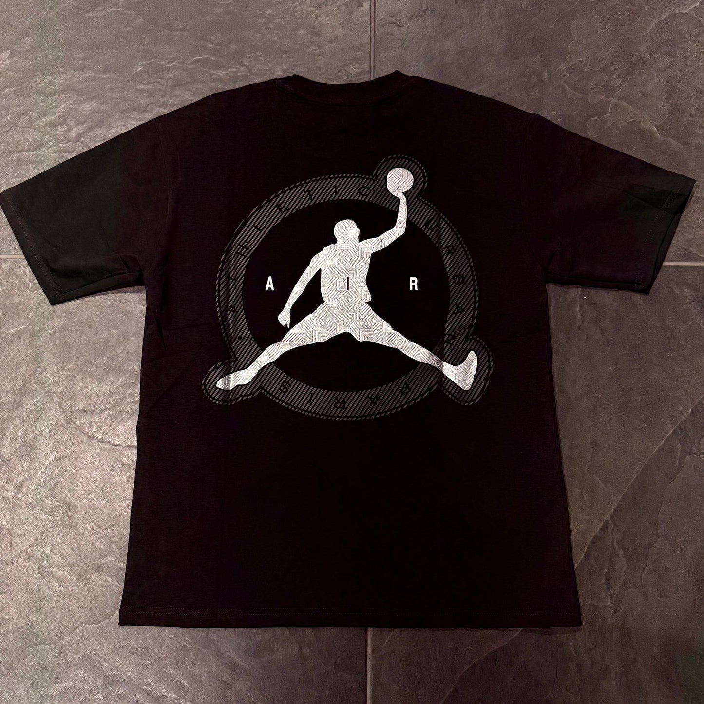 QQ-2089 T-SHIRT UOMO NERO/ARGENTO - T-shirt uomo -