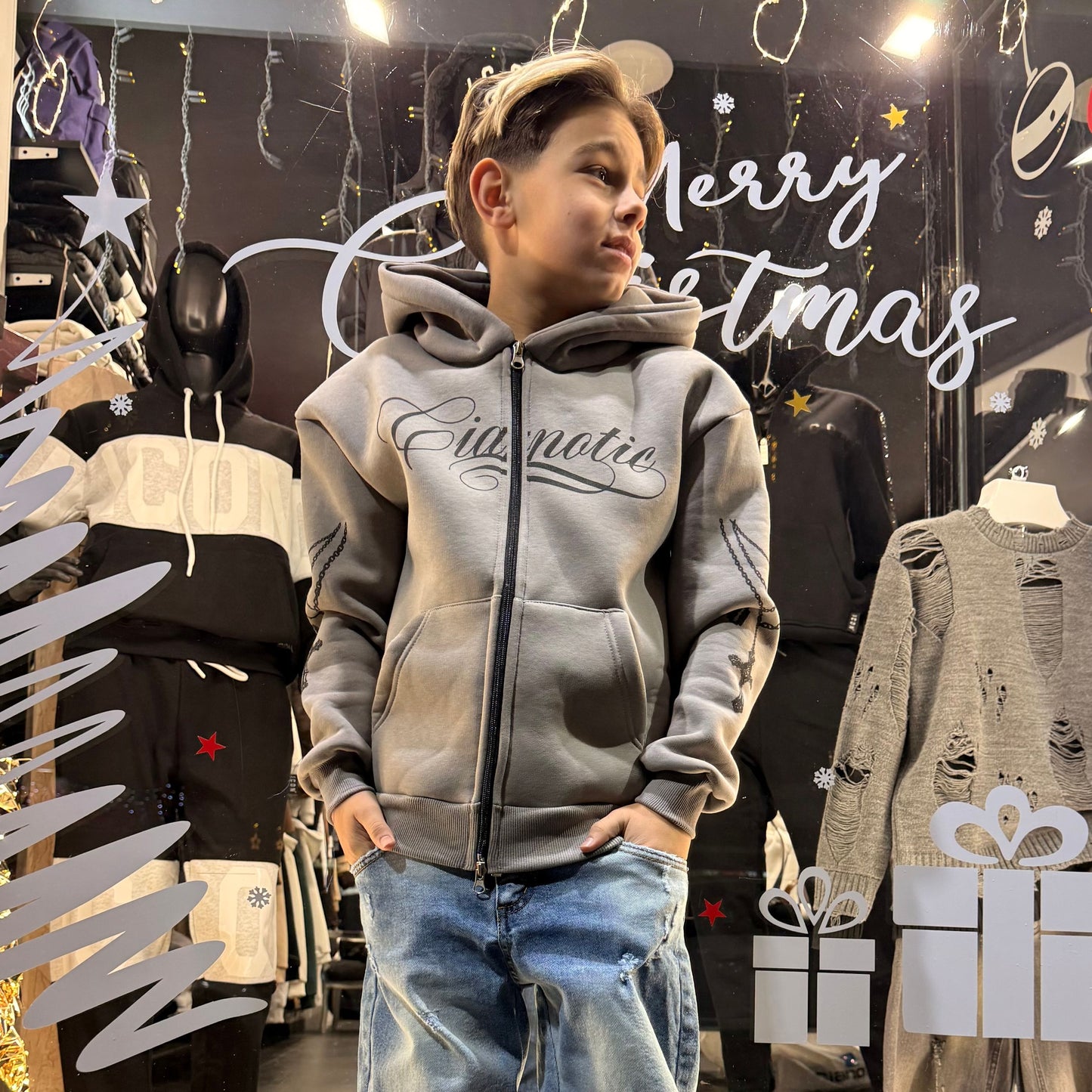 F/CROCE FELPA BIMBO GRIGIO - felpa bimbo - CIANOTIC