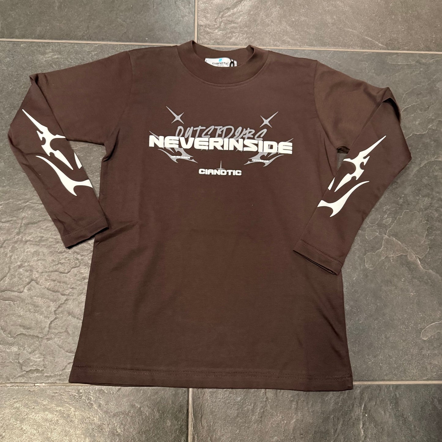 CB LONG SLEEVES NEVER MORO - T-shirt bimbo - CIANOTIC