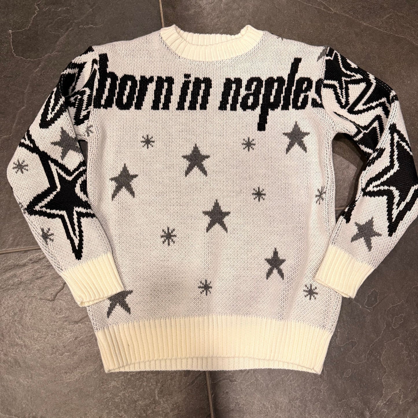 CB ML/BORN IN NAPLES BIANCO - maglieria bimbo - CIANOTIC