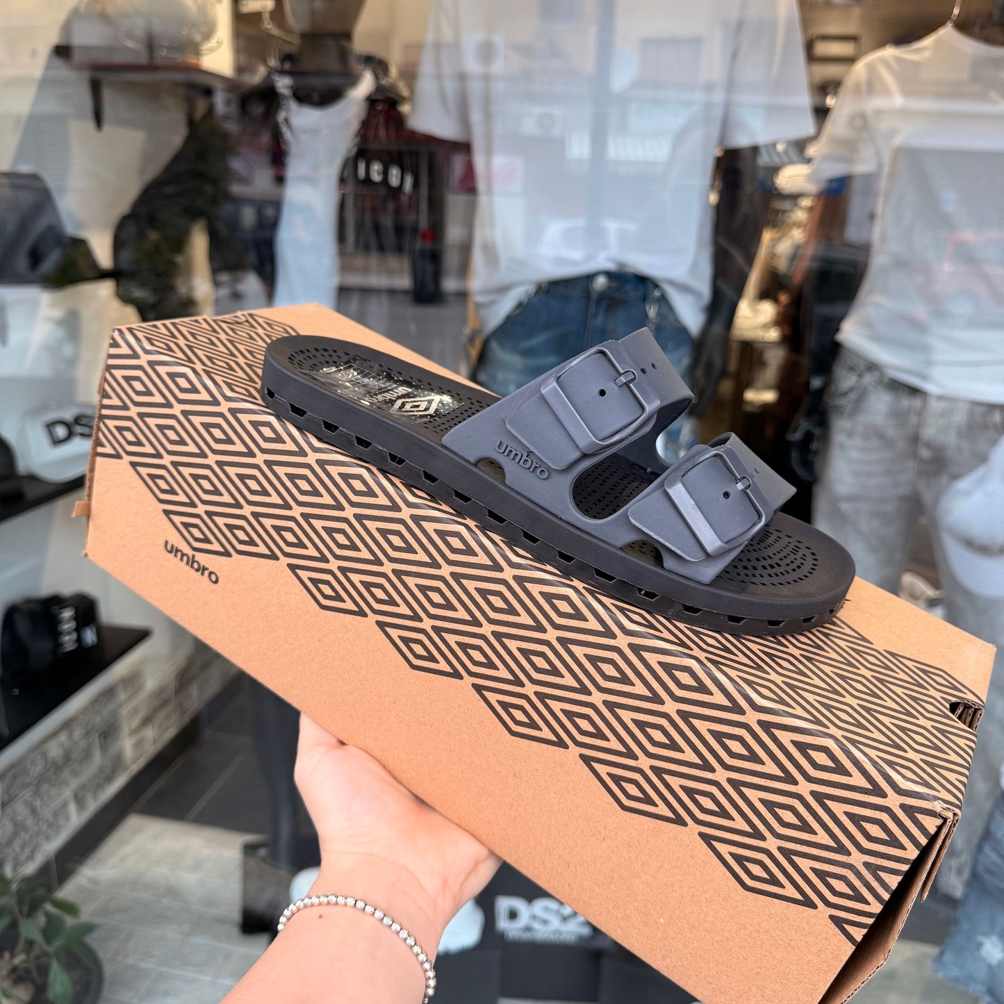 CIABATTE UMBRO GRIGIO/NERO - Ciabatte uomo -