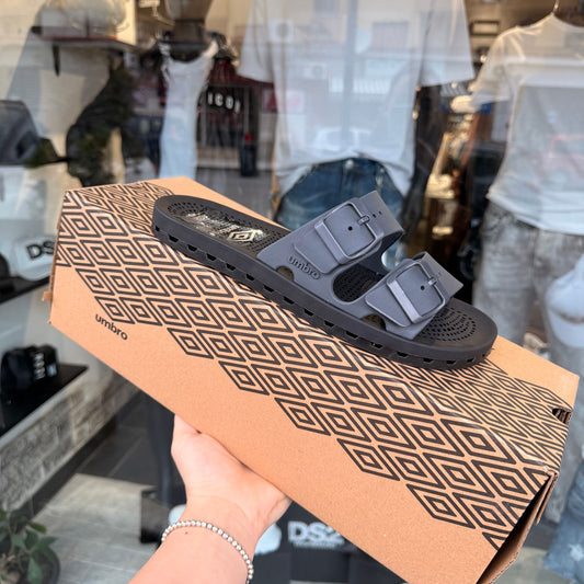 CIABATTE UMBRO GRIGIO/NERO - Ciabatte uomo -