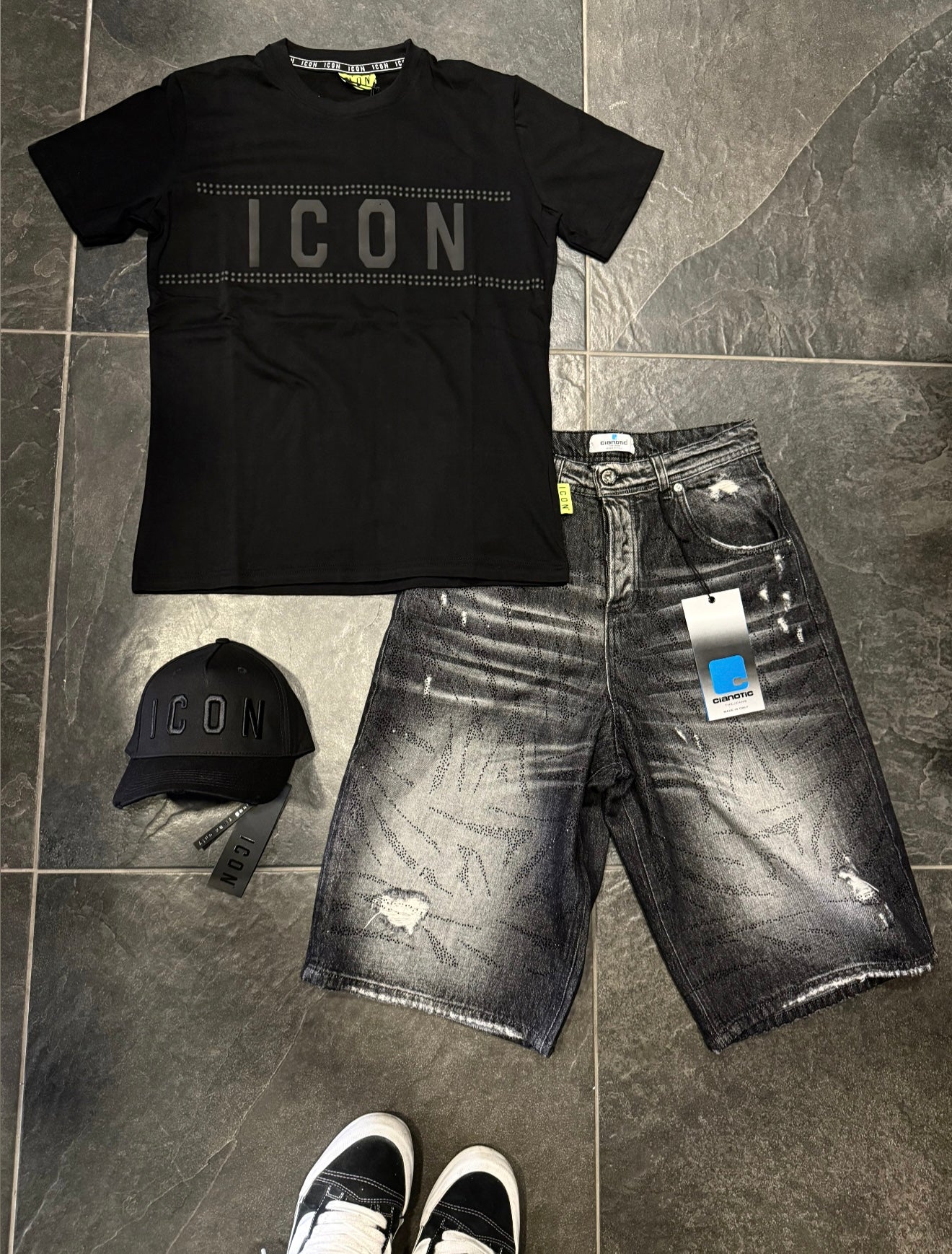 ICUS2S5T048 T-SHIRT ICON NERA - T-shirt uomo - icon