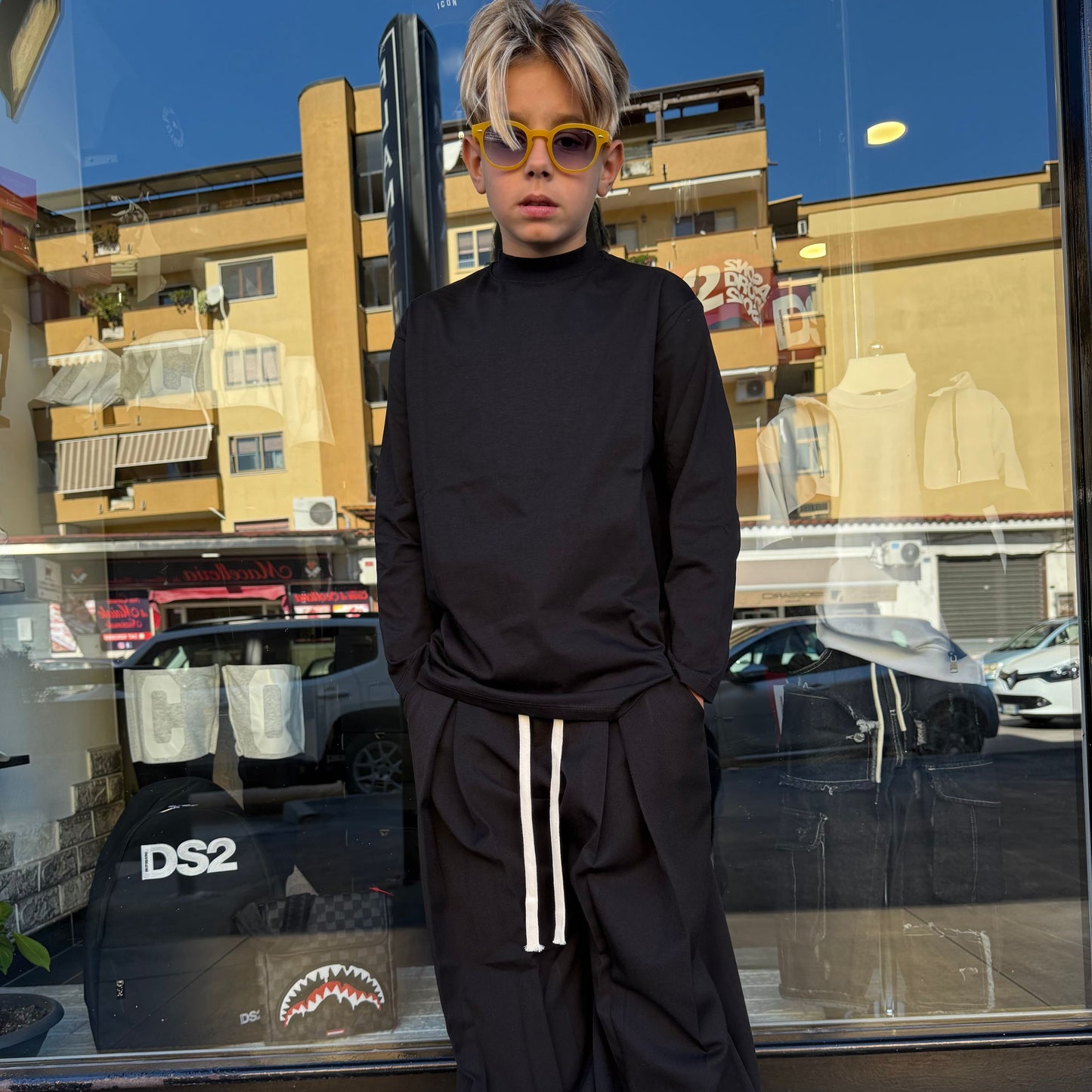 382 T-SHIRT MANICA LUNGA NERA BIMBO -  - IO CHICO