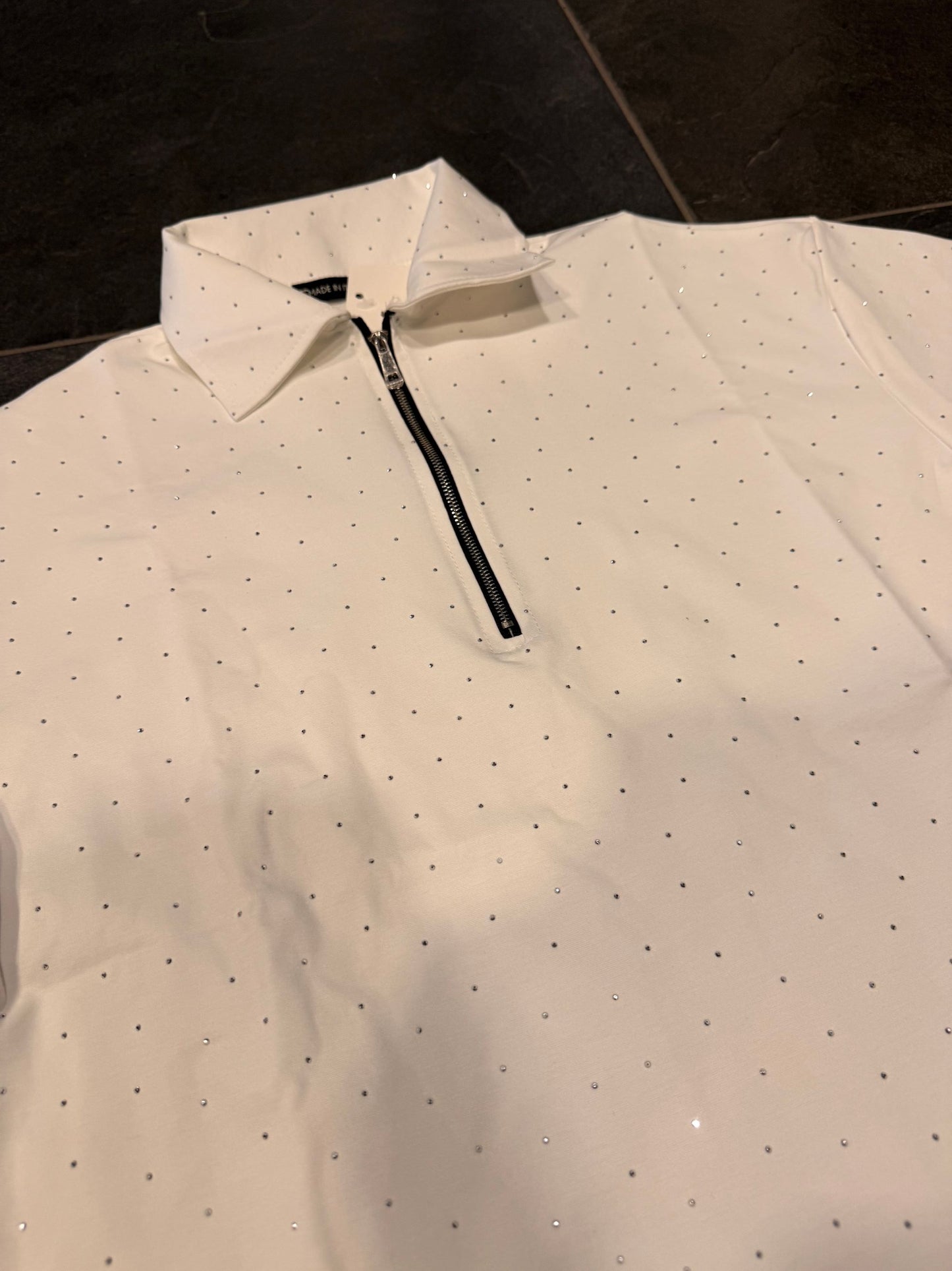 17337 T-SHIRT BRILLANTINATA BIANCA - T-shirt uomo -