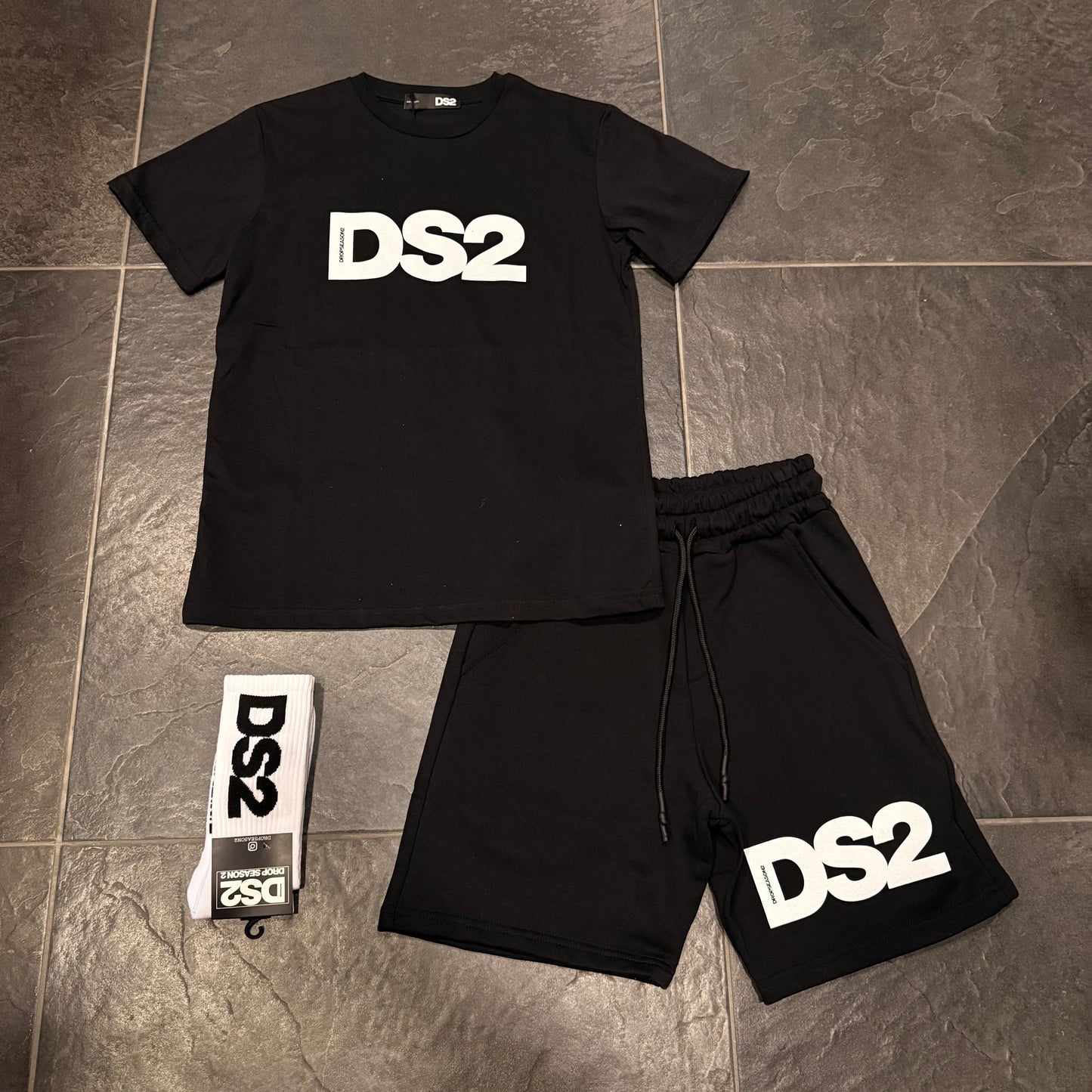 SS26277 BERMUDA DS2 NERO - bermuda uomo - DROP SEASON 2