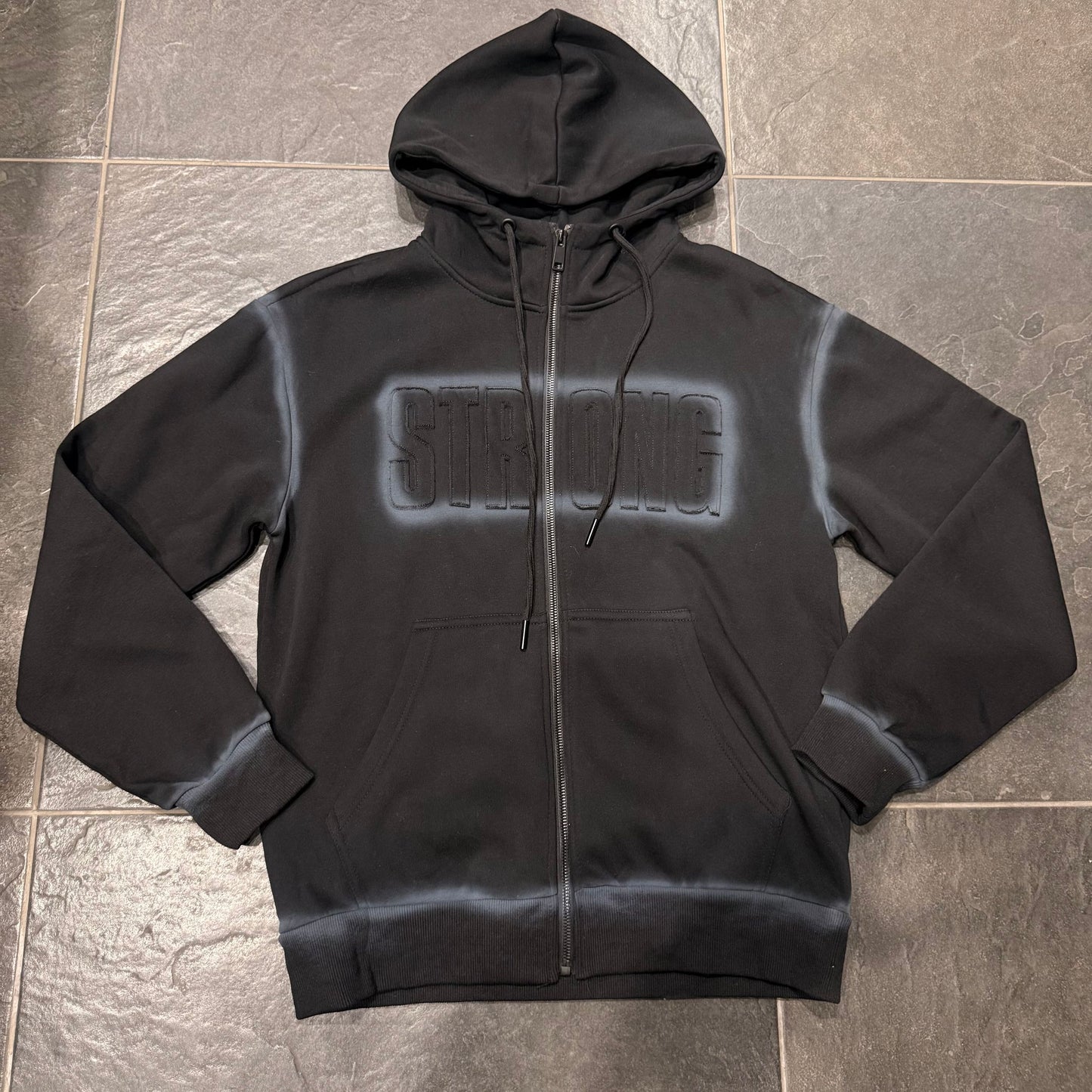 F-972 FELPA ZIP NERA - Felpe uomo -