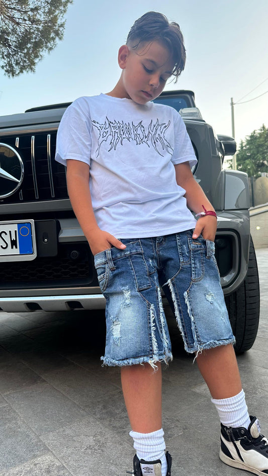 SHORT CB DARK FADE DOUBLE BLUE - short bimbo - CIANOTIC
