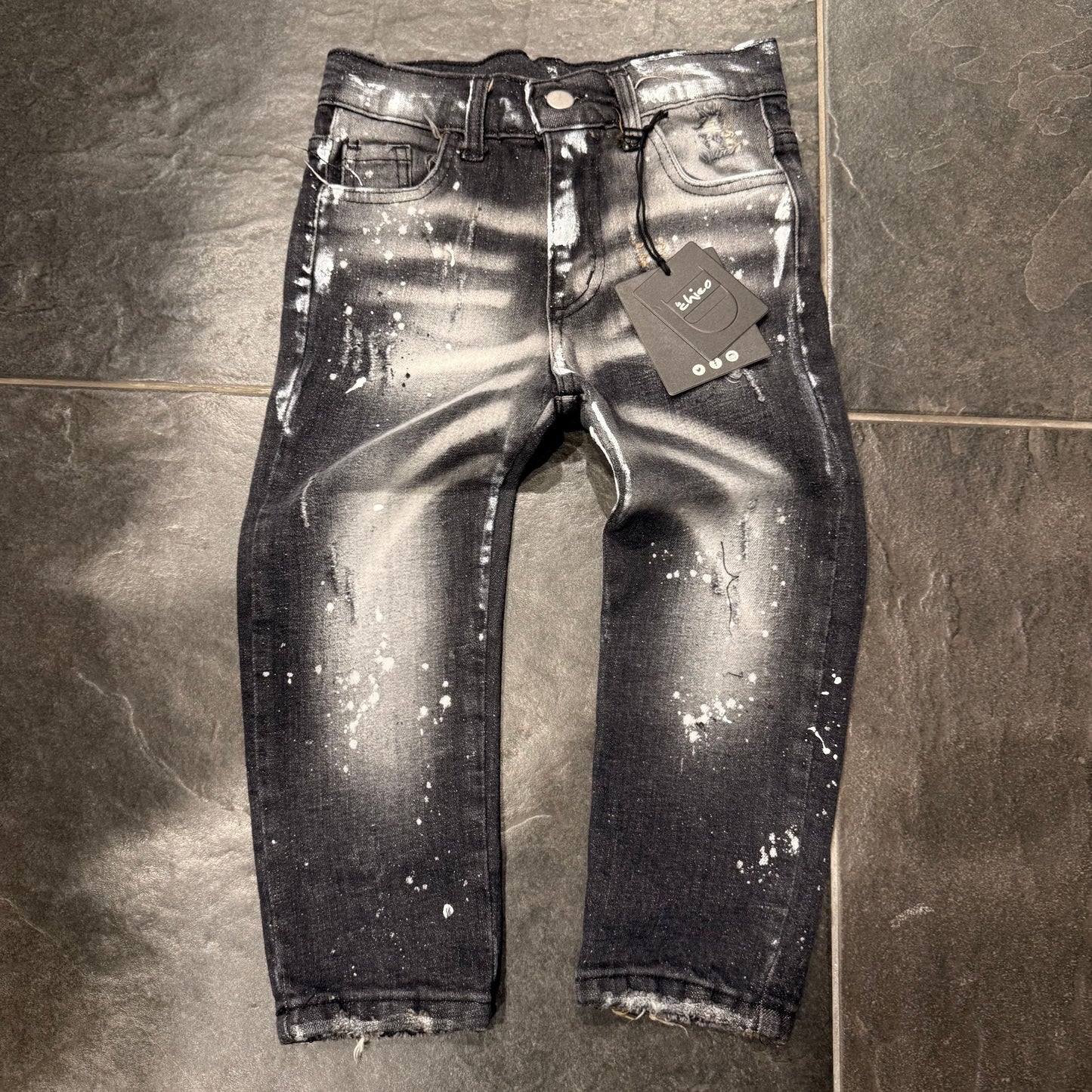 LAT JEANS BAMBINO NERO - JEANS BIMBO - IO CHICO