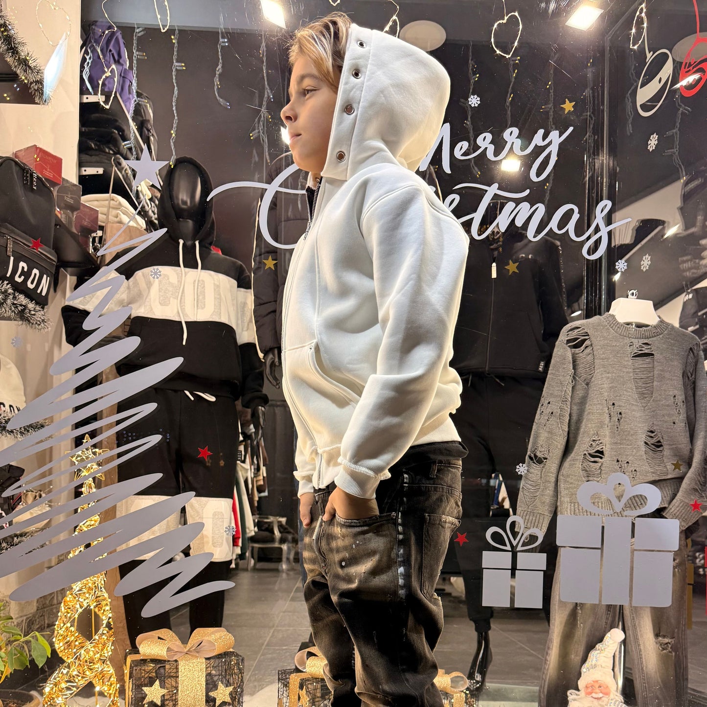 CB F/HOLLOW FRAME FELPA BIMBO PANNA - felpa bimbo - CIANOTIC