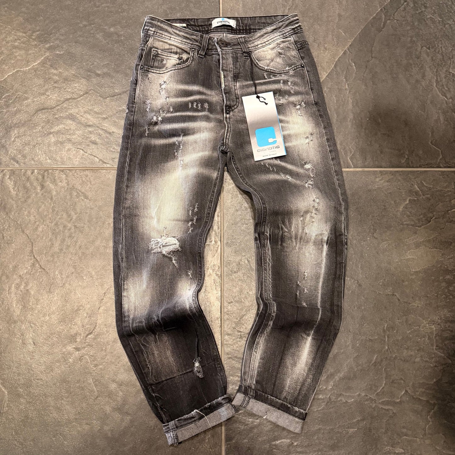 NEW FIT CARTER BLACK - Jeans uomo - CIANOTIC